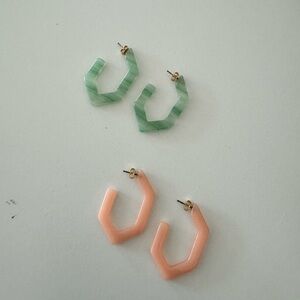 Madewell geometric resin earrings - set of 2 pairs